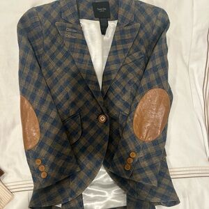 Smythe Blue and Brown Checkered Blazer